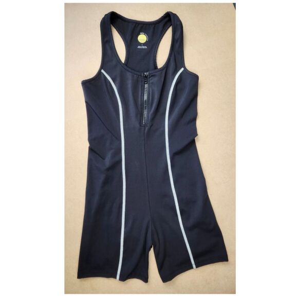 Daily Practice by Anthropologie Training Athletic Bike Shorts Romper Small Black - Picture 1 of 7